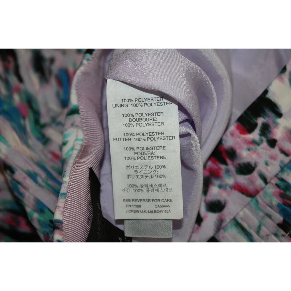 J.CREW Skirt Womens 4 Mulitcolor Tier Pleated Skater Mini Skirt Boho Fairy Paint